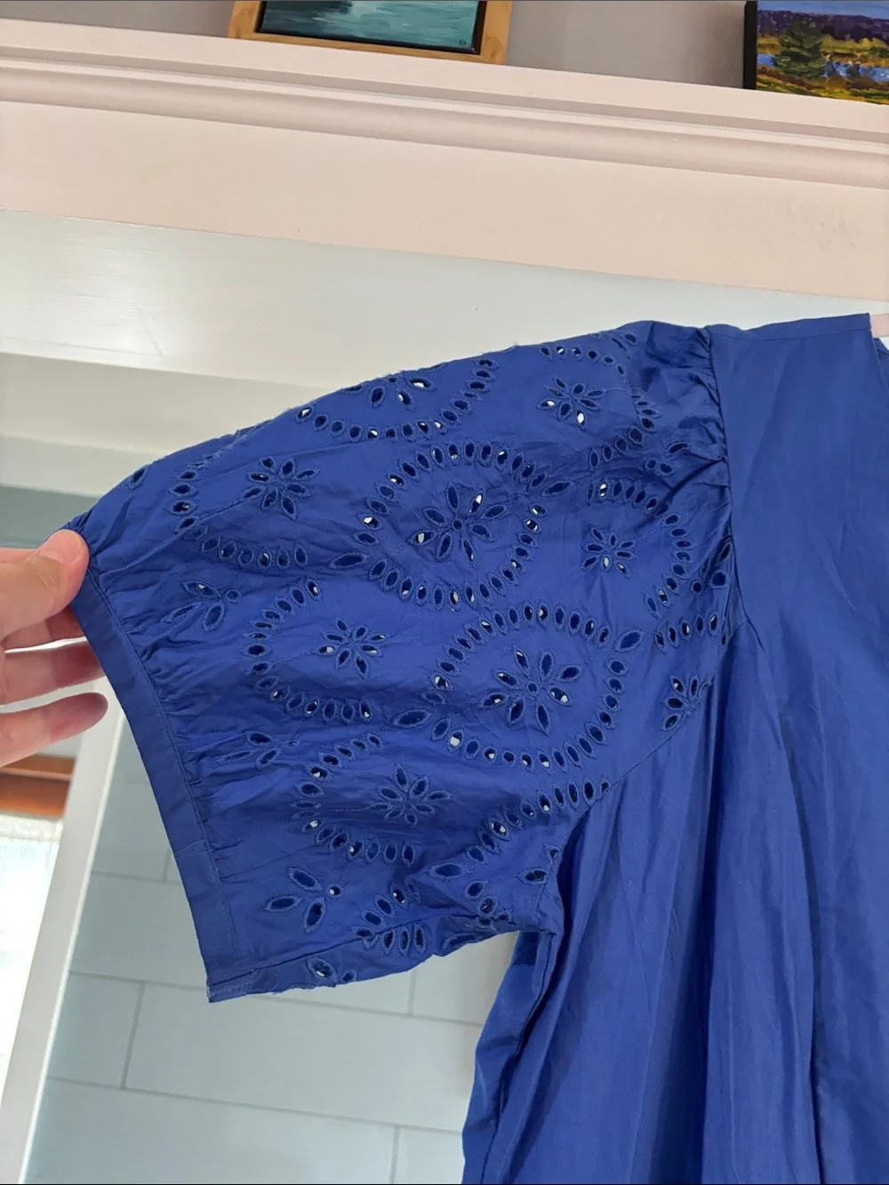Old‎ Navy Navy Blue Eyelet Mini Dress